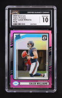 Caleb Williams 2024 Donruss Optic Rated Rookies Preview Pink #327 RC (CGC 10) at PristineAuction.com
