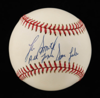 Lee Smith Signed ONL Baseball Inscribed "All Time Saves Leader"(JSA) at PristineAuction.com