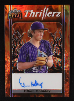 Ethan Holliday 2023 Leaf Metal Thrillerz Autographs Prismatic Orange Fire #TEH1 RC #1/10 at PristineAuction.com