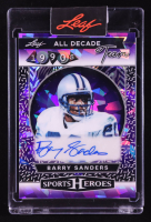 Barry Sanders 2025 Leaf Sports Heroes All Decade Team 1990s Autographs Purple Crystal #D90-BS1 #09/10 at PristineAuction.com