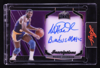Magic Johnson 2024 Leaf Metal Inscriptions Prismatic Purple #MI-MJ5 #045/100 at PristineAuction.com