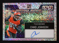 Chad Johnson 2024 Leaf Pro Set '89 Pixel Bowl Autographs Silver Shimmer #PXA-CJ2 #7/10 at PristineAuction.com