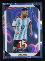 Lionel Messi 2025 Leaf 15th Anniversary NSCC Platinum Lava Autographs #91B105 #1/5 at PristineAuction.com