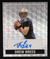 Drew Brees 2025 Leaf 15th Anniversary NSCC Super Prismatic Silver Autographs Mini #48ADB1 #1/1 at PristineAuction.com