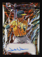 Jacob Wilson 2023 Leaf Flash Autographs Gold Wave #FJW1 RC #3/3 at PristineAuction.com