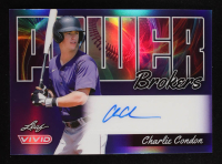 Charlie Condon 2024 Leaf Vivid Power Brokers Autographs Prismatic Purple #PBCC11 RC #7/7 at PristineAuction.com