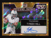 Tyreek Hill 2024 Leaf Pro Set '89 Pixel Bowl Autographs Crystal Gold #PXA-TH2 #1/1 at PristineAuction.com