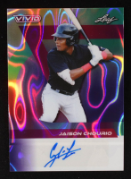 Jaison Chourio 2024 Leaf Vivid Autographs Lava Rainbow #BAJC1 #1/7 at PristineAuction.com