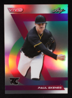 Paul Skenes 2024 Leaf Vivid Autographs Prismatic Rainbow #65 RC #4/9 at PristineAuction.com