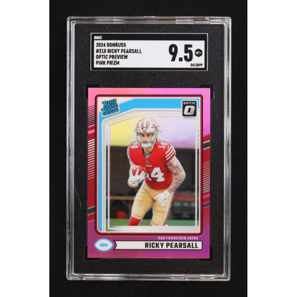 Ricky Pearsall 2024 Donruss Optic Rated Rookies Preview Pink #318 RC (SGC 9.5) at PristineAuction.com