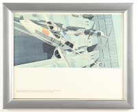 Star Wars "X-Wing Fighter in the Trench" 1977 Ralph McQuarrie Custom Framed Pre-Production Art Photo Display at PristineAuction.com