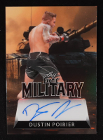 Dustin Poirier 2024 Leaf Exotic Military Autographs Army #MADP2 #5/5 at PristineAuction.com