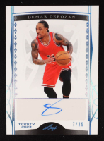 DeMar DeRozan 2023 Leaf Trinity Platinum Holo #BADDR #7/25 at PristineAuction.com