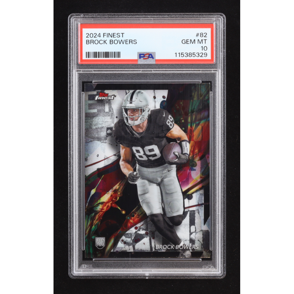 Brock Bowers 2024 Finest #82 RC (PSA 10) at PristineAuction.com