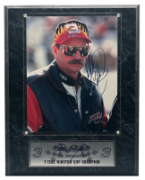 Dale Earnhardt Sr. Signed NASCAR 12x15 Custom Photo Plaque (Beckett) at PristineAuction.com