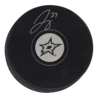 Jake Oettinger Signed Stars Logo Hockey Puck (Fanatics) at PristineAuction.com