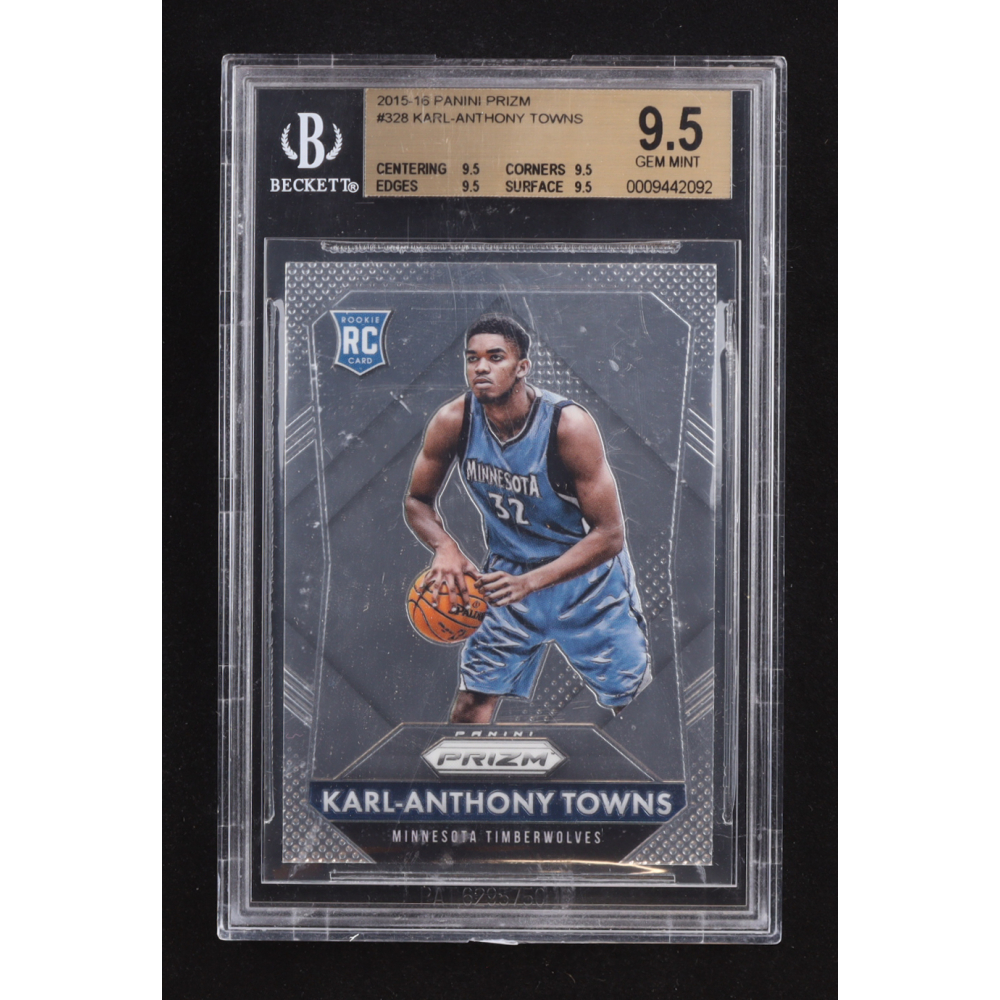Karl-Anthony Towns 2015-16 Panini Prizm #328 RC (BGS 9.5) at PristineAuction.com
