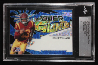 Caleb Williams 2022 Pro Set Metal Power Surge Pre-Production Proof Blue Kaleidoscope #NNO #1/1 RC (Leaf) at PristineAuction.com