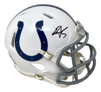 Edgerrin James Signed Colts Speed Mini Helmet (Beckett) at PristineAuction.com