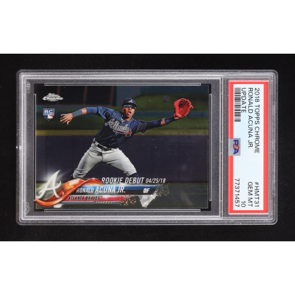 Ronald Acuna Jr. 2018 Topps Chrome Update #HMT31 RD RC (PSA 10) at PristineAuction.com