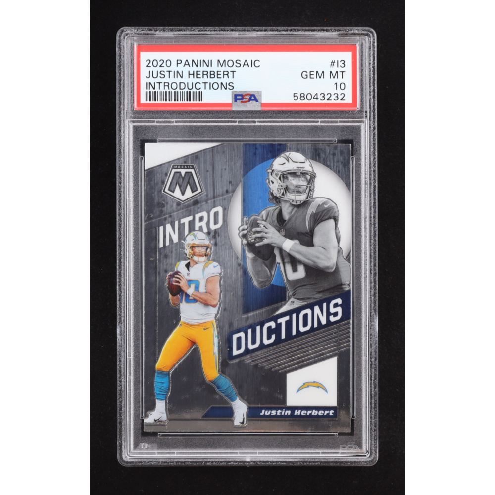 Justin Herbert 2020 Panini Mosaic Introductions #3 RC (PSA 10) at PristineAuction.com