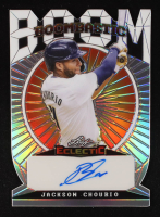 Jackson Chourio 2023 Leaf Eclectic Boombastic Autographs Prismatic Silver #BJC1 RC #7/10 at PristineAuction.com
