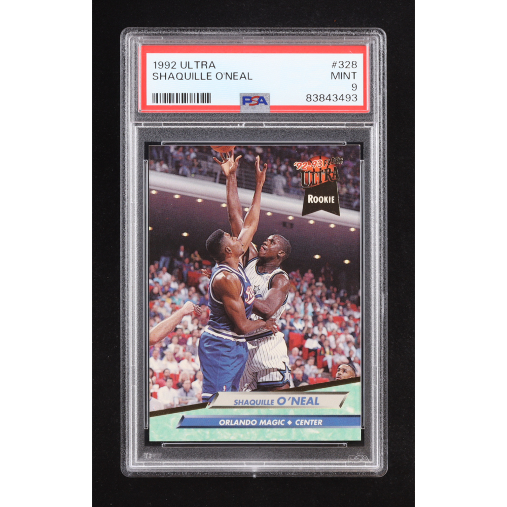 Shaquille O'Neal 1992-93 Ultra #328 RC (PSA 9) at PristineAuction.com