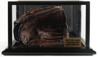 Barry Larkin Signed Rawlings Baseball Glove with Display Case Inscribed "3x Gold Glove" (Beckett) at PristineAuction.com