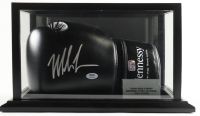 Mike Tyson Signed Hennessy Fight Sponsor Only Black Boxing Glove In Display Case (Tyson) at PristineAuction.com