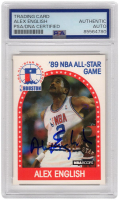 Alex English Signed 1989-90 NBA Hoops All Star Game #133 (PSA) at PristineAuction.com
