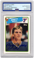 Brett Hull Signed 1988 Topps #66 RC (PSA) at PristineAuction.com