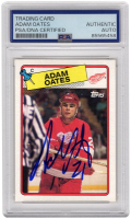 Adam Oates Signed 1988 Topps #161 (PSA) at PristineAuction.com