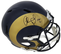 Orlando Pace Signed Rams Full-Size Throwback Alternate Speed Helmet Inscribed "HOF 16" (Schwartz) at PristineAuction.com