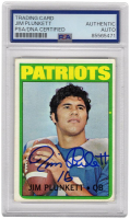 Jim Plunkett Signed Patriots 1972 Topps #65 (PSA) at PristineAuction.com