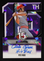 Pete Rose 2025 Leaf 15th Anniversary NSCC Purple Crystal Die Cut Autographs #CAPR1 #1/1 at PristineAuction.com