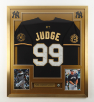 Aaron Judge Custom Framed Jersey Display with Uniform Pin & Name Plaque at PristineAuction.com