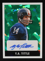 Y.A. Tittle 2024 Leaf Metal 1948 Autographs Crystal Green #48AYAT #1/1 at PristineAuction.com