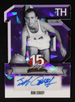 Bob Cousy 2025 Leaf 15th Anniversary NSCC Purple Crystal Die Cut Autographs #CABC1 #1/1 at PristineAuction.com