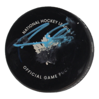 Auston Matthews Signed Maple Leafs Logo Hockey Puck (Fanatics) at PristineAuction.com