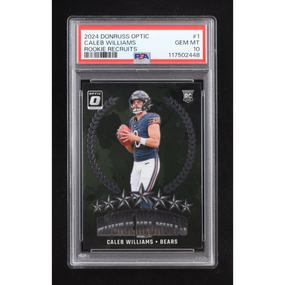 Caleb Williams 2024 Donruss Optic Rookie Recruits #1 RC (PSA 10) at PristineAuction.com