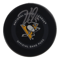 Jake Guentzel Signed Penguins Logo Hockey Puck (Fanatics) at PristineAuction.com