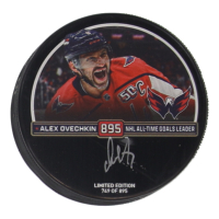 Alexander Ovechkin Signed LE 2024-25 "NHL All-Time Goals Leader" Commemorative Hockey Puck (Fanatics) at PristineAuction.com