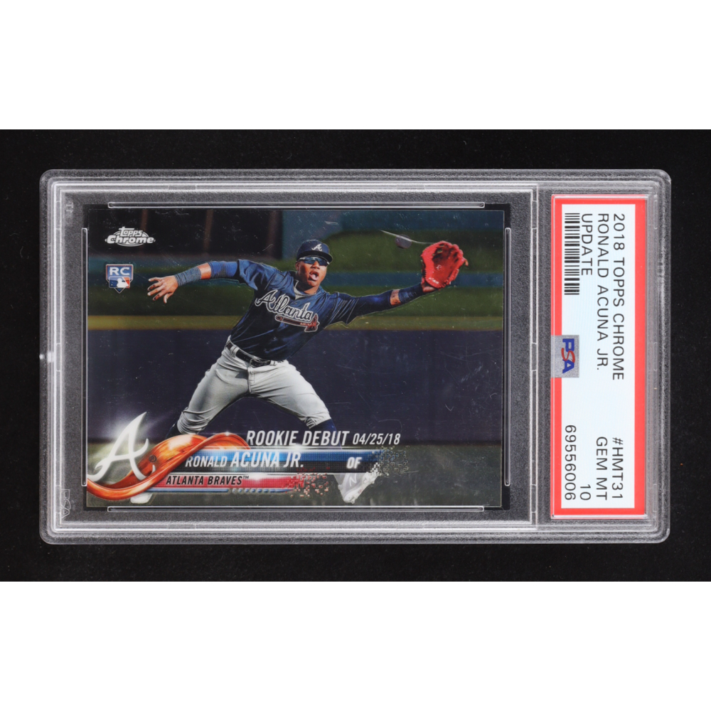 Ronald Acuna Jr. 2018 Topps Chrome Update #HMT31 RD RC (PSA 10) at PristineAuction.com