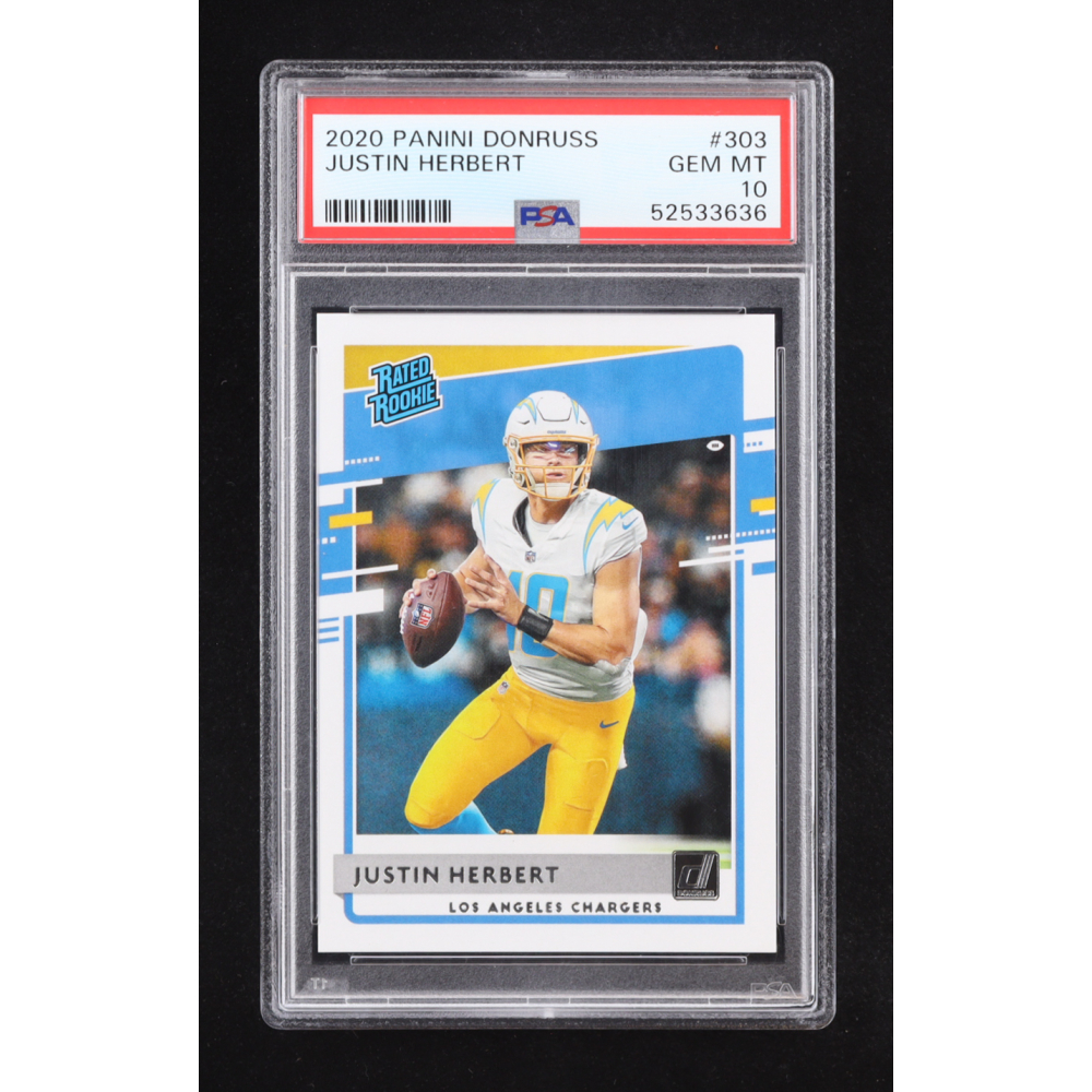 Justin Herbert 2020 Donruss #303 RR RC (PSA 10) at PristineAuction.com