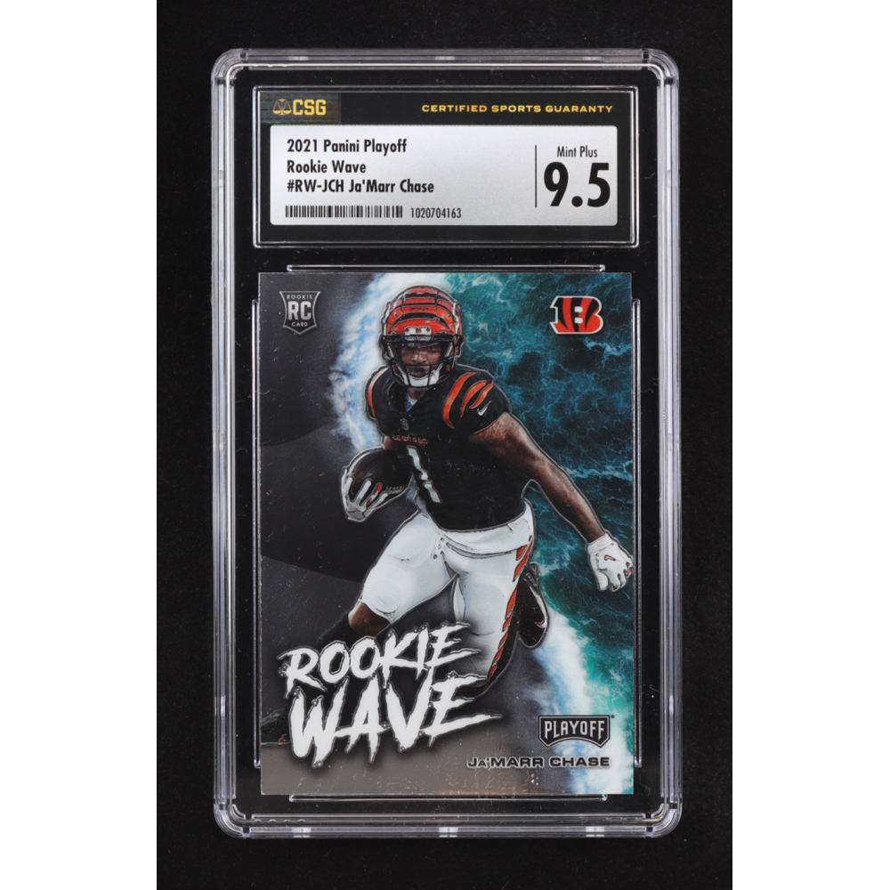 Ja'Marr Chase 2021 Playoff Rookie Wave #1 RC (CSG 9.5) at PristineAuction.com