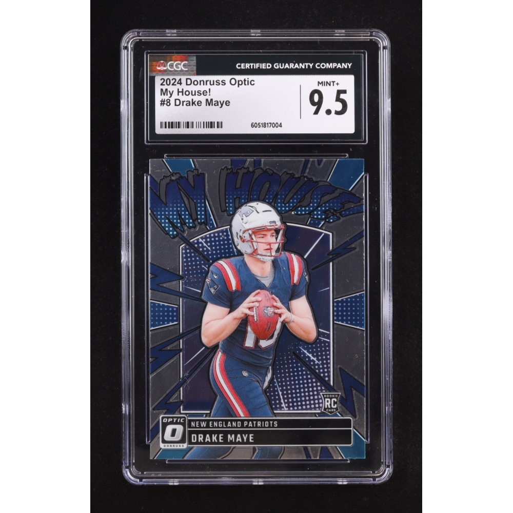 Drake Maye 2024 Donruss Optic My House! #8 RC (CGC 9.5) at PristineAuction.com