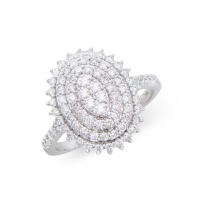1.10 CTW Natural Diamond 14K White Gold Ring, I1-I2, H-I | Estimated Retail Value $11,890 (IGI) at PristineAuction.com
