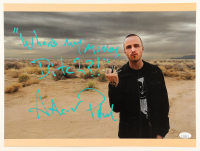 Aaron Paul Signed "Breaking Bad" 12x16 Photo Inscribed "Where's My Money, B****?!" (JSA) at PristineAuction.com