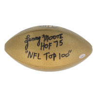Lenny Moore Signed NFL Football Inscribed "HOF 75 / NFL Top 100" (JSA) at PristineAuction.com