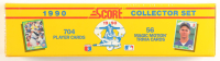 1990 Score Baseball Complete Collector Set of (704) Baseball Cards with Bo Jackson #697 FB/BB, Sammy Sosa #558 RC, Frank Thomas #663 RC, Bernie Williams #619 RC at PristineAuction.com